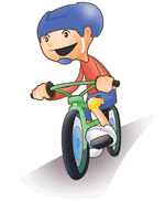 bimbo in bici